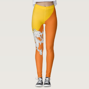 Coola Bhutan Flagga Mode Leggings