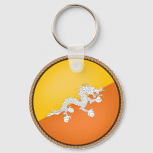 Coola Bhutan Flagga Seal Nyckelring