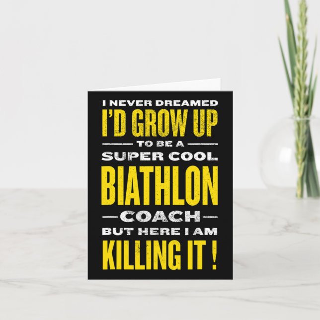 Coola Biathlon Coach Funny Biathlete Humor Winter  Kort (Framsida)