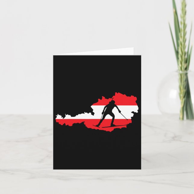 Coola Biathlon Fläkt Austria Skiing Kort (Framsida)