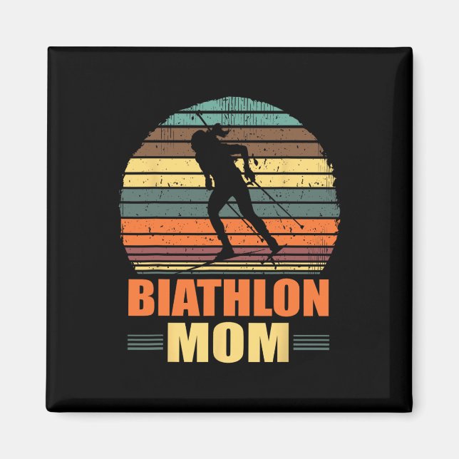 Coola Biathlon Mamma Funny Biathlete Shoing Skiing Magnet (Framsidan)
