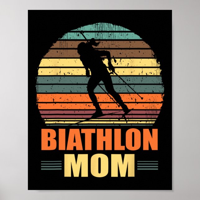 Coola Biathlon Mamma Funny Biathlete Shoing Skiing Poster (Framsidan)