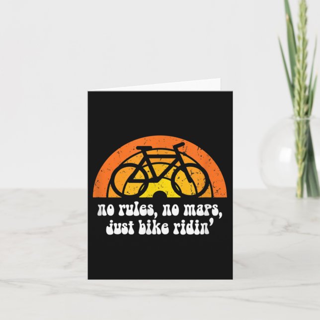 Coola Bicycle Biking Quote Retro 60s 1960-talets r Kort (Framsida)