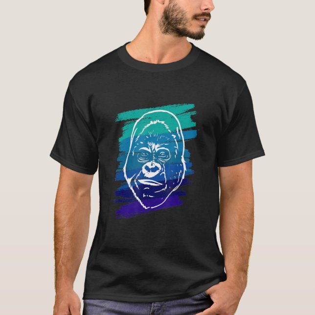 Coola Big Monkey Ansikte T Shirt (Framsida)