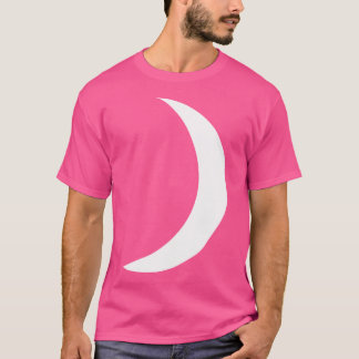 Coola Big White Crescent Måne astronomy T Shirt