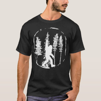 Coola Bigfoot in Forest Sten Roll Shirt Sasquatch T Shirt