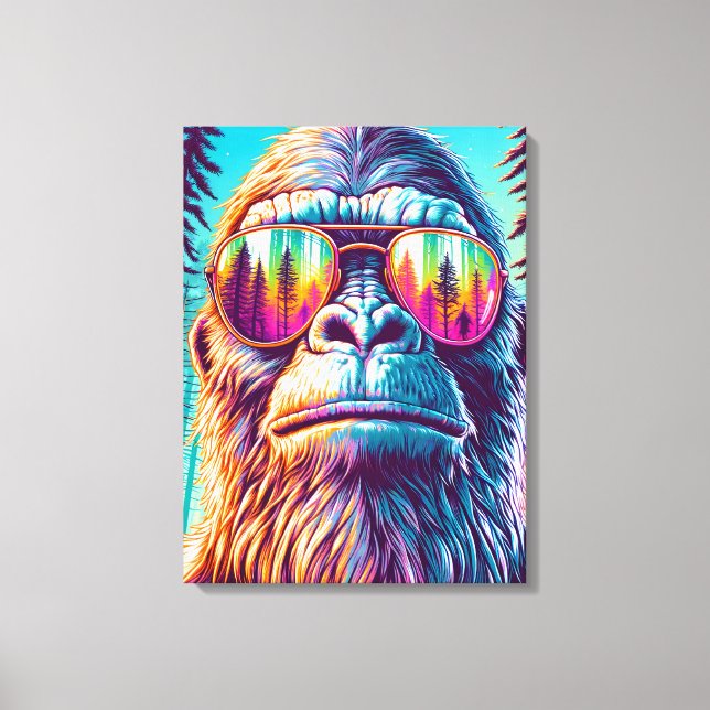 Coola Bigfoot in Hip Sunglass Canvastryck (Framsida)