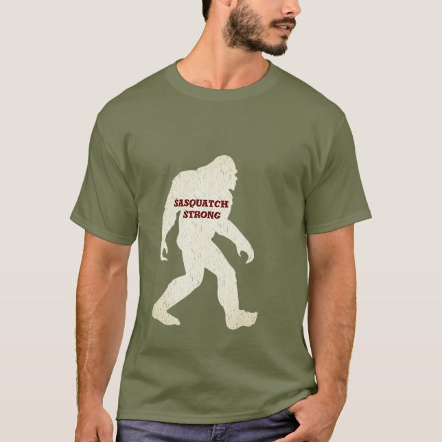 Coola Bigfoot Sasquatch Strong Funny Bigfoot T Shirt (Framsida)
