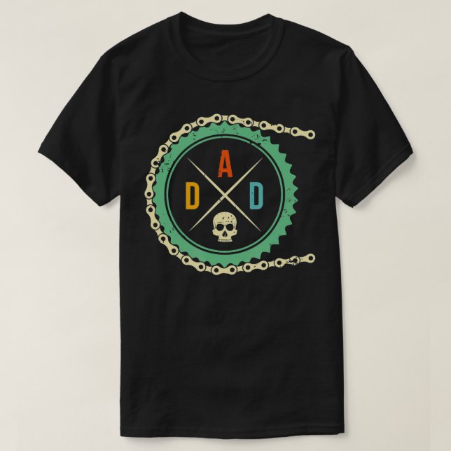 Coola Bike Skull Pappa Mountain BikingRiding Cycli T Shirt (Design framsida)