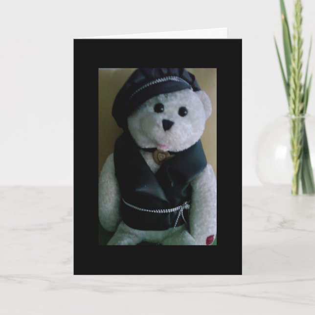 ’COOLA BIKER BEAR’ CHRISTMAS HELGKORT (Framsida)