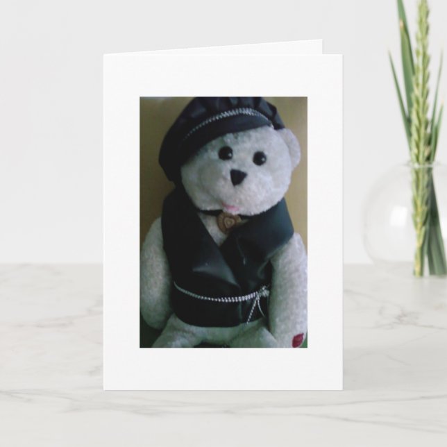 ’COOLA BIKER BEAR’-KRISTMAS HELGKORT (Framsida)