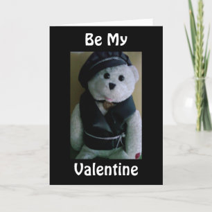 "COOLA BIKER BEAR" SÄGER "BE MY VALENTINE" HELGKORT