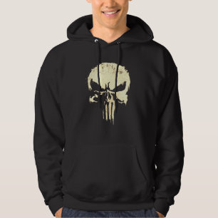 Coola Biker Inspired Skull och Bones Sweatshirt Med Luva