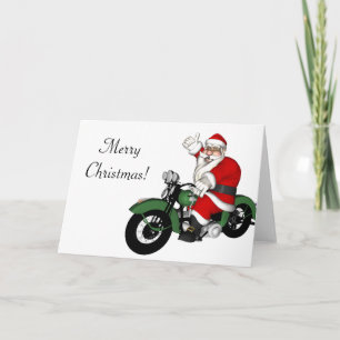 coola biker jultomten helgkort