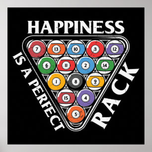 coola Billiards älskare rack ord art Poster