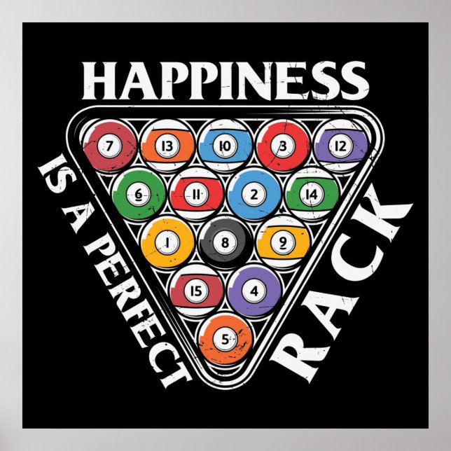 coola Billiards älskare rack ord art Poster (Framsidan)