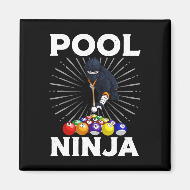Coola Billiards Art För manar Women Bassäng Player Magnet (Framsidan)
