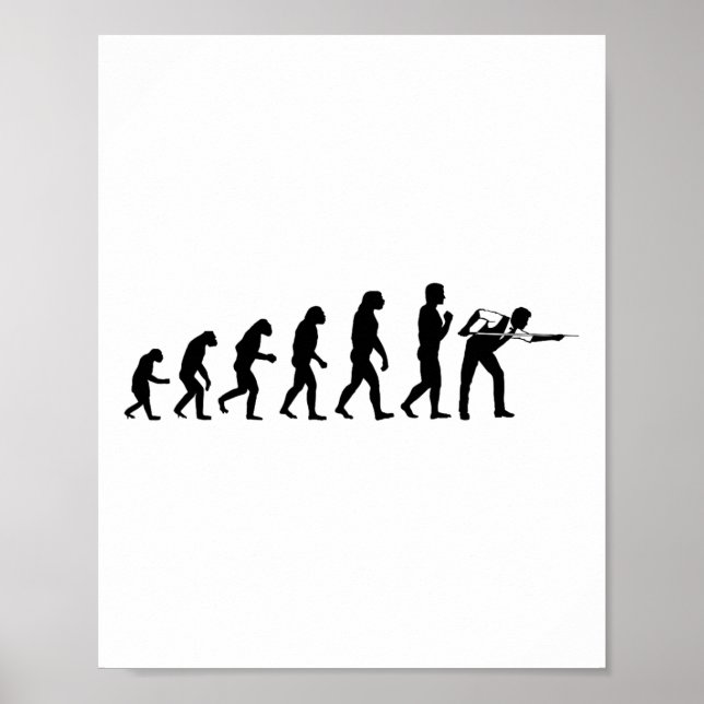 Coola Billiards Evolution Funny Cue Ll Stick Playe Poster (Framsidan)