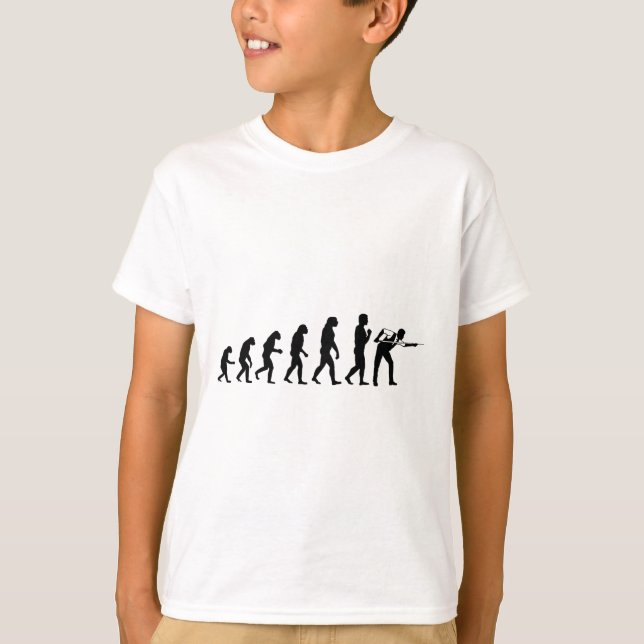 Coola Billiards Evolution Funny Cue Ll Stick Playe T Shirt (Framsida)