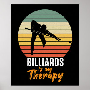 coola Billiards terapi ord art Poster