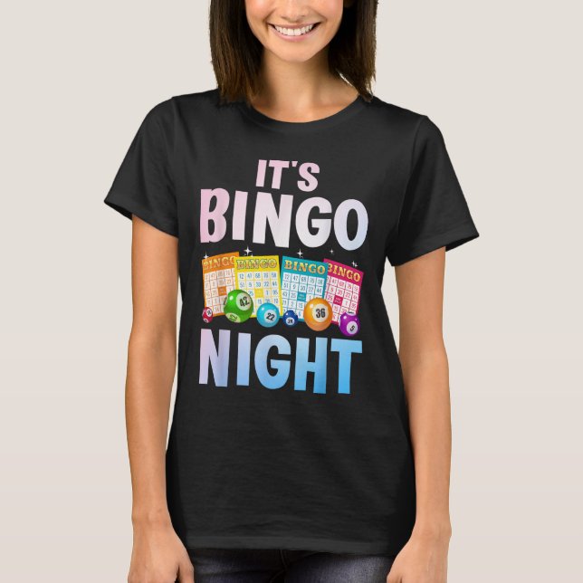 Coola Bingo Nattkonst För manar kvinnor Bingo Älsk T Shirt (Framsida)