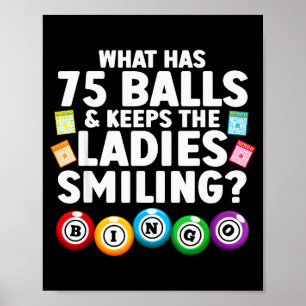 Coola Bingo Nyhet För Män Kvinnor Bingoälskare Bin Poster