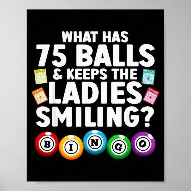 Coola Bingo Nyhet För Män Kvinnor Bingoälskare Bin Poster (Framsidan)