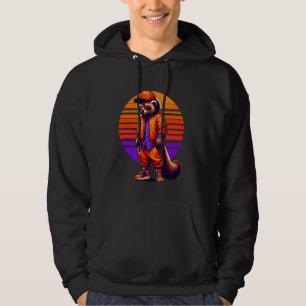Coola Binturong Modern Urban Stil Sunset Retro Art Hoodie