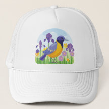 Coola Bird with Iris Flowers Graphic