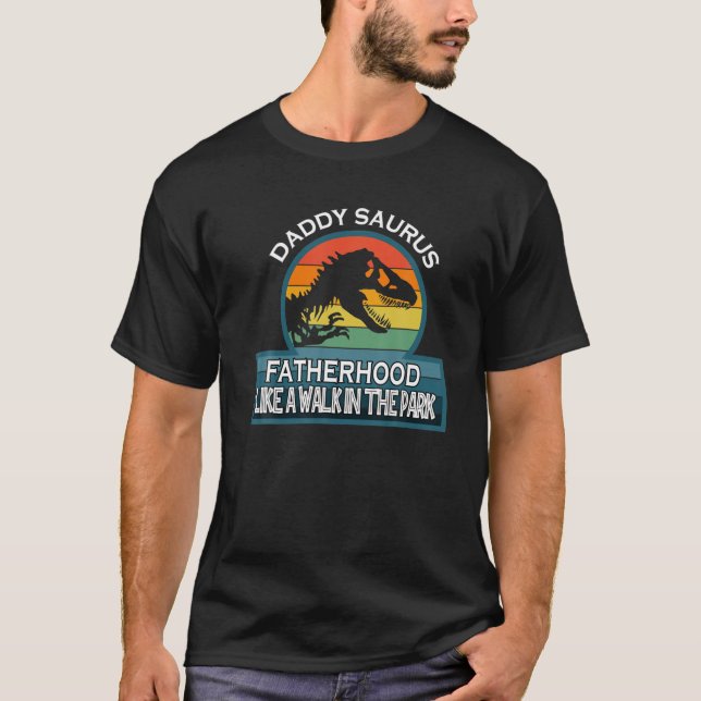 Coola Birthday Gift for Pappa Dino pappa Saurus Fa T Shirt (Framsida)