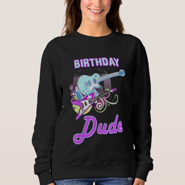 Coola Birthday Rockstjärna Boy Party Day Mus T Shirt (Framsida)