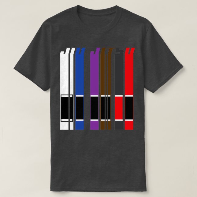 Coola BJJ Jiu Jitsu Bälte Gift Martial Arts Älskar T Shirt (Design framsida)