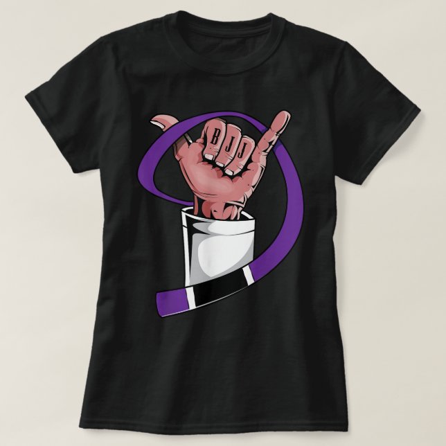 Coola BJJ Lila Bälte Gift Brazilian Jiu Jitsu, Mar T Shirt (Design framsida)