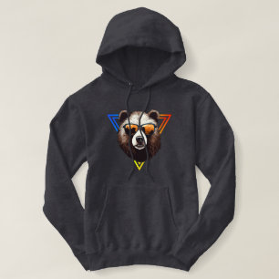 Coola Björn med solglasögon Roligt Hoodie T Shirt