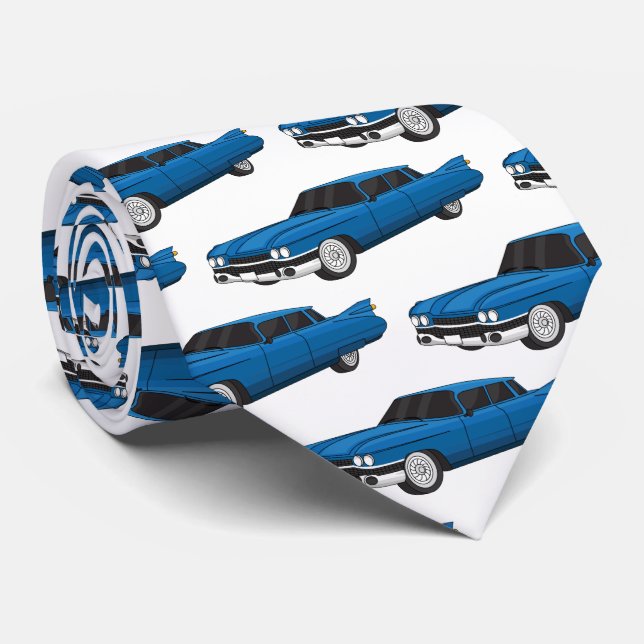 Coola blå 1959 klassisk bil slips (Rullad)