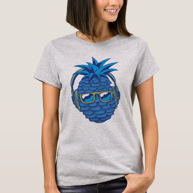 Coola Blå ananas T Shirt (Framsida)