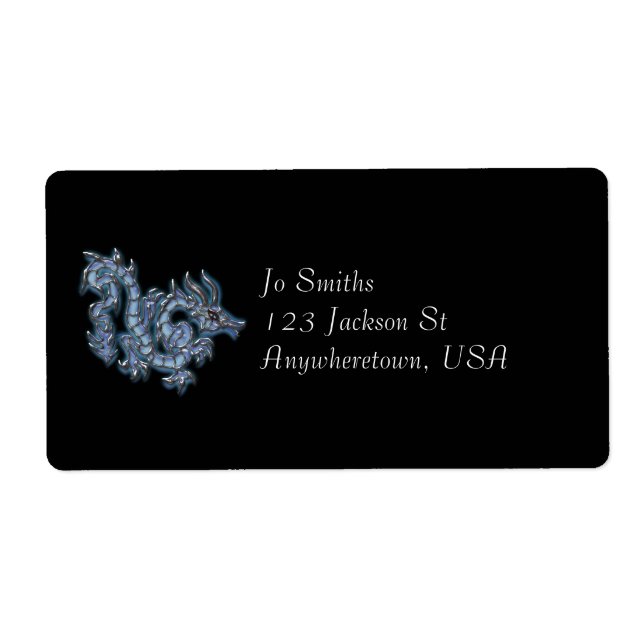 Coola blå drake fraktsedel (Framsidan)