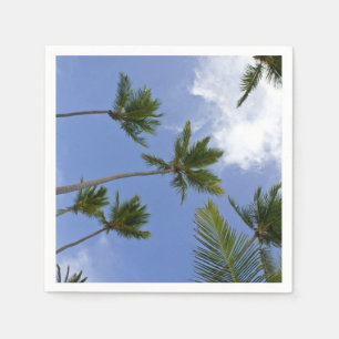 Coola Blå himmel och Handflatan Träd Pappersservett