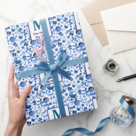 coola blå Pojke Nursery Mönster personlig Presentpapper