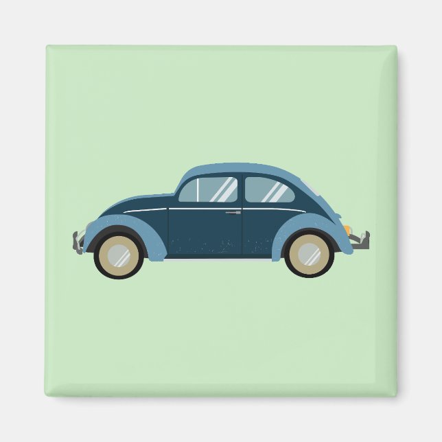 coola blå reflexbil med skruvar magnet (Framsidan)