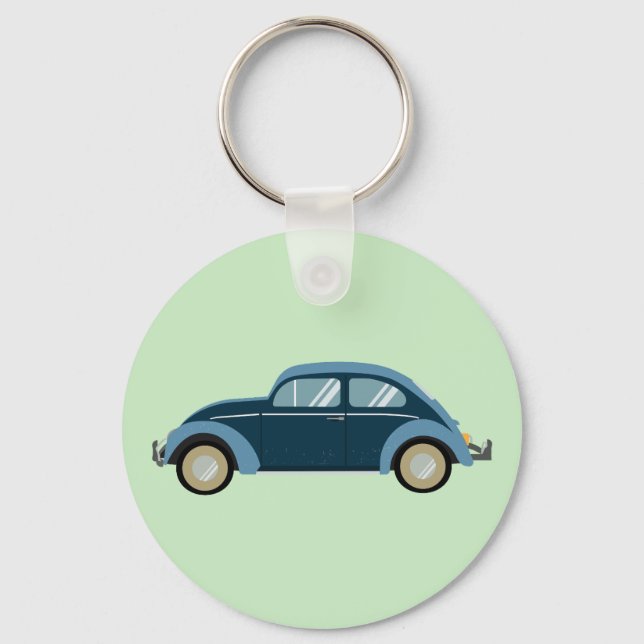 coola blå reflexbil med skruvar nyckelring (Framsida)