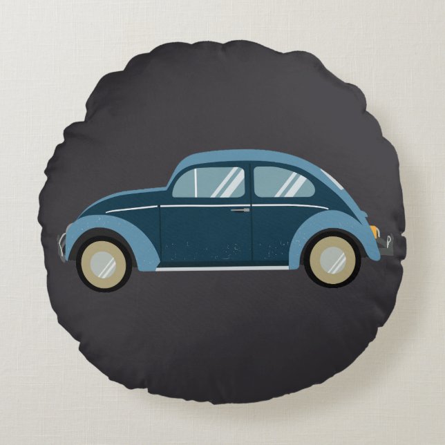 coola blå reflexbil med skruvar rund kudde (Framsidan)