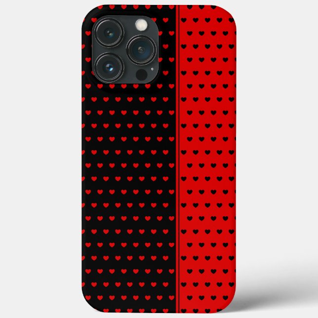 Coola Black and Red Polka dots/ Hearts Mönster (Baksida)