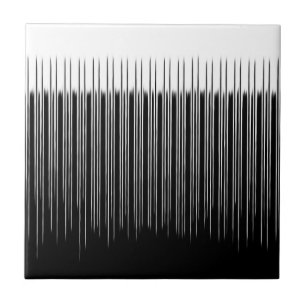 Coola Black and White Stripe Mönster Kakelplatta