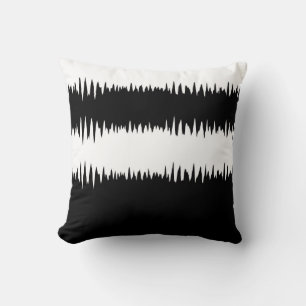 Coola Black and White Stripe Mönster Kudde