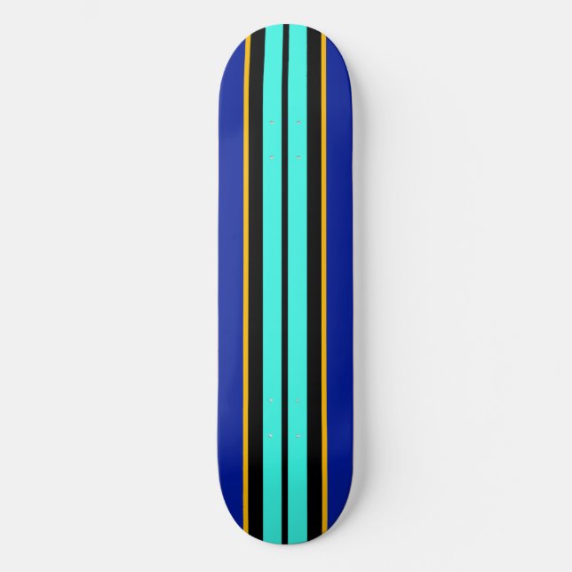 Coola Black Bright Aqua Royal Blue Tävla Rand Mini Skateboard Bräda 18,5 Cm (Framsida)