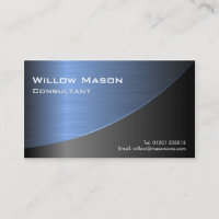 Coola Black Brushed Blue Steel Effect - Buss Card
