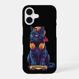 Coola Black Cat Gamer Halloween Spooky Design