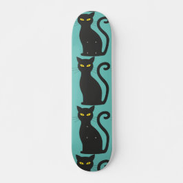 COOLA BLACK CAT-SKATEBOARER MINI SKATEBOARD BRÄDA 18,5 CM