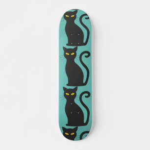 COOLA BLACK CAT-SKATEBOARER MINI SKATEBOARD BRÄDA 18,5 CM